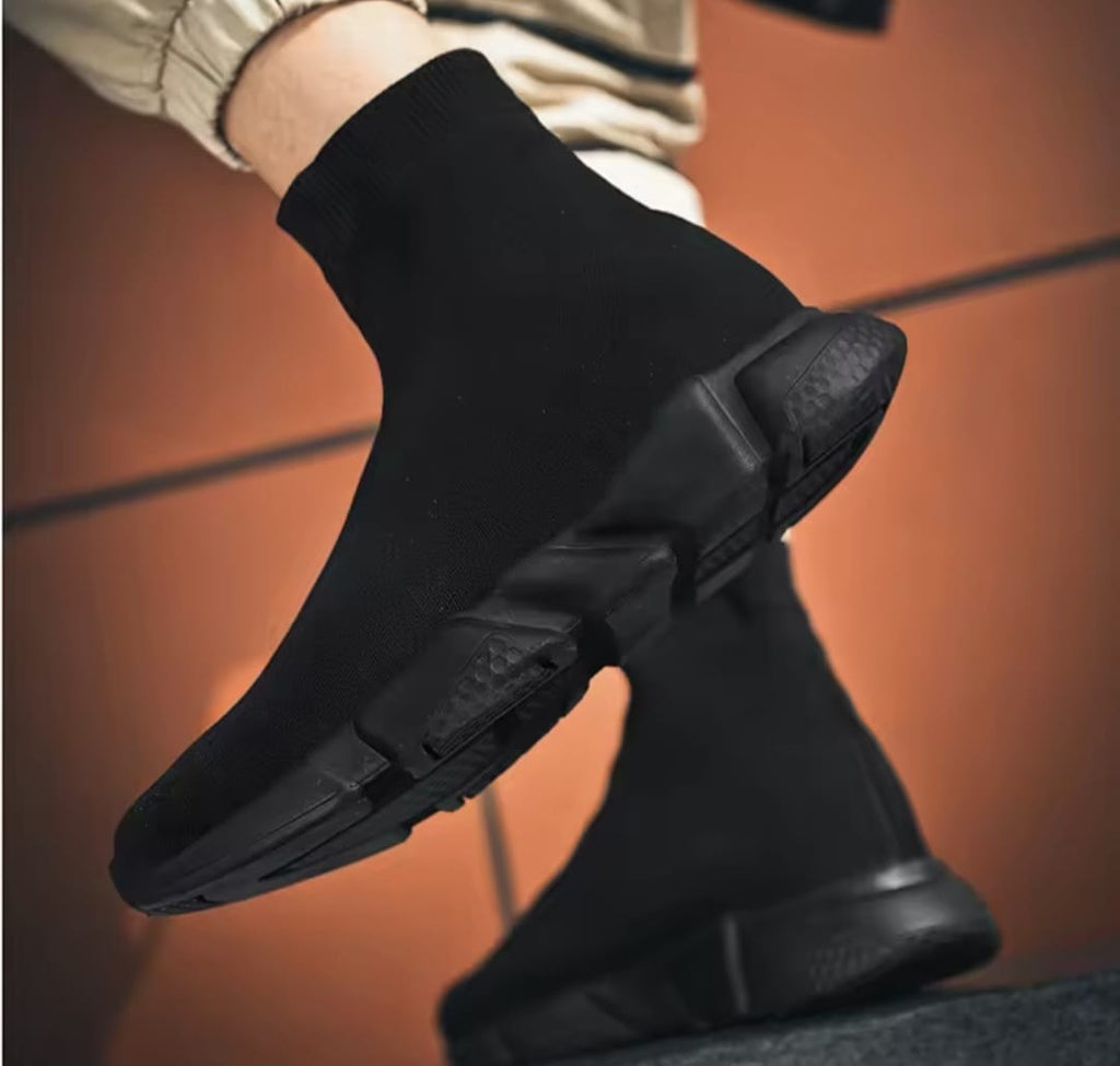 Unisex Classic Black High Top Sneakers