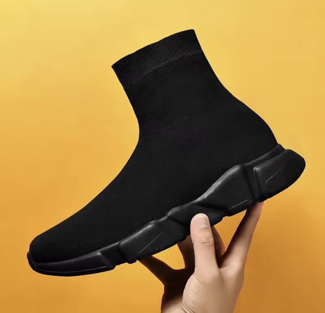 Unisex Classic Black High Top Sneakers