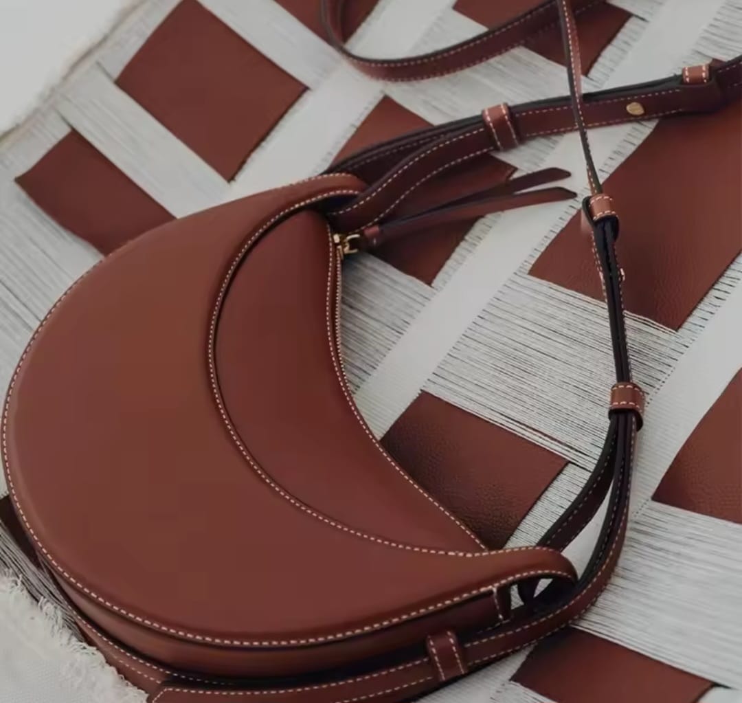 French leather shoulder bag