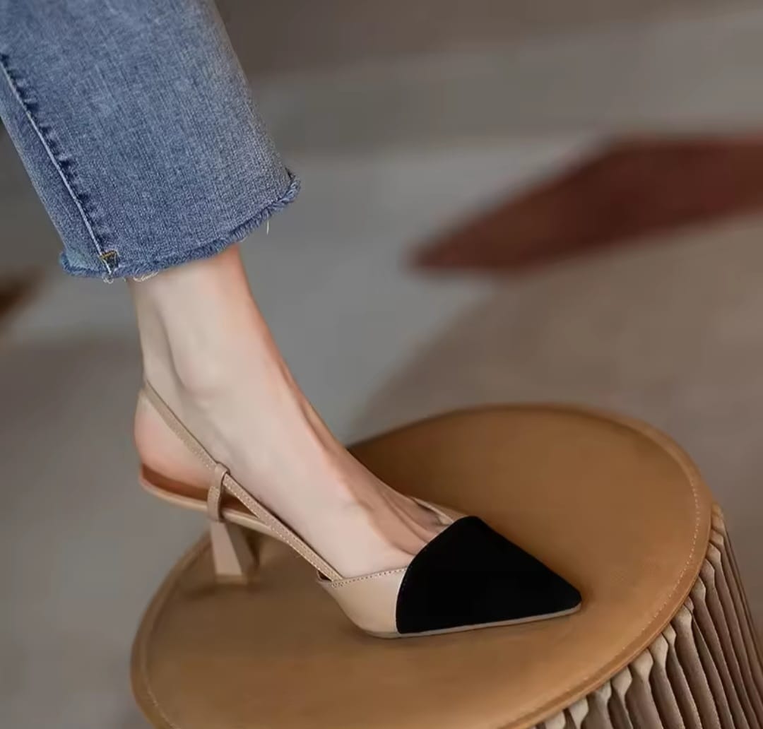 Buckle Pointed Heel Sandals