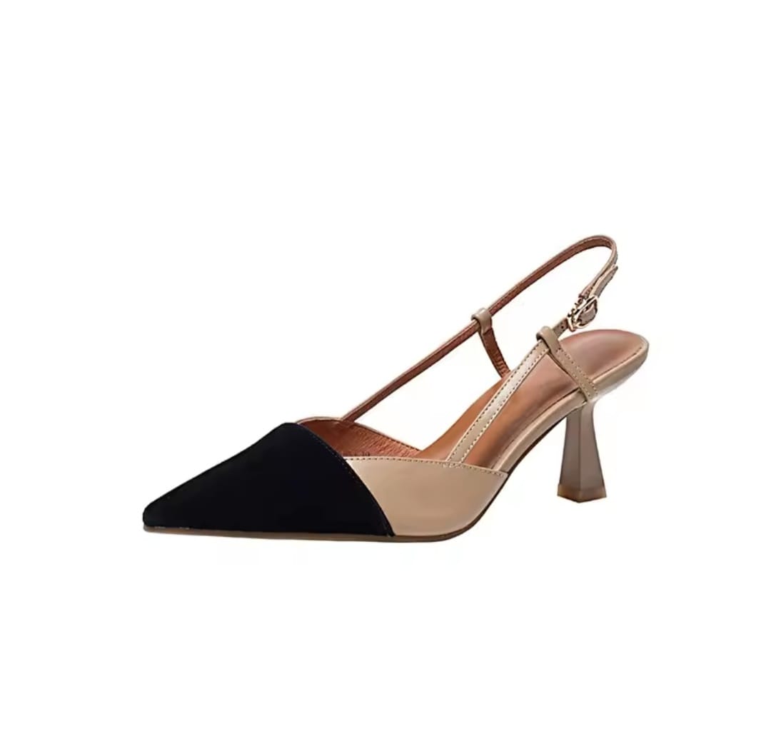 Buckle Pointed Heel Sandals