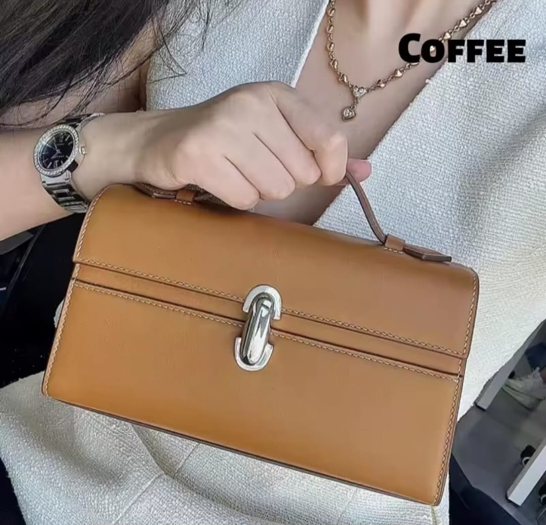 Stylish Handbag Leather Clutch Compact Bag